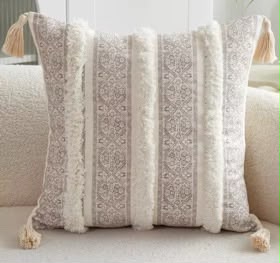 Woven Tassel Cushion Cover
