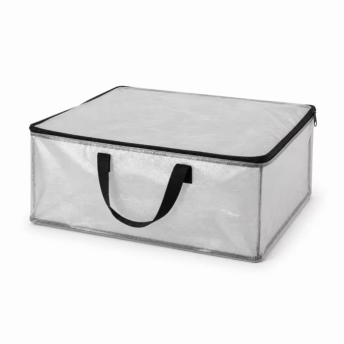 Clear Heavy-Duty Storage Tote — XL Zip Carry Bag